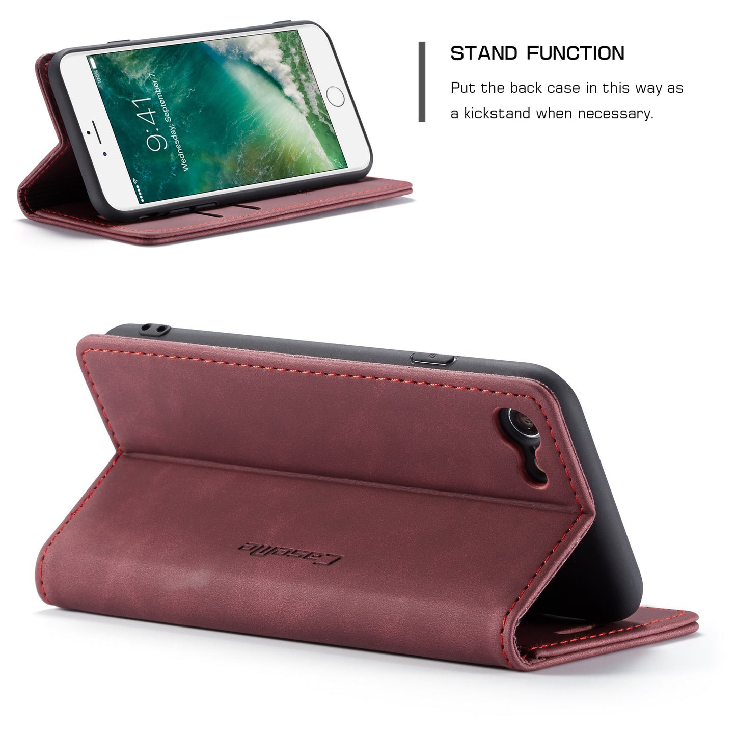 Book Classical Retro Leather Apple iPhone 7 Case Slim Wallet Stand