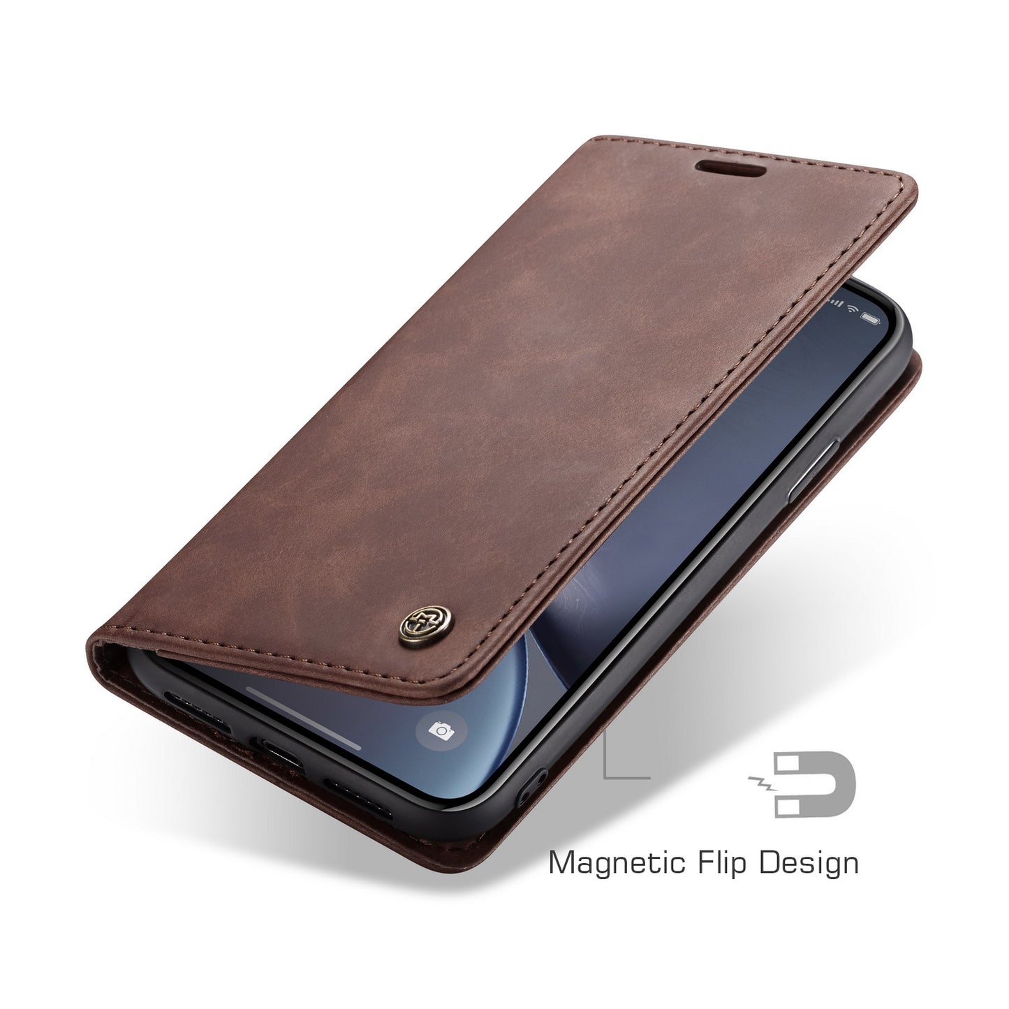 Book Classical Retro Leather Apple iPhone XR Case Slim Wallet Stand