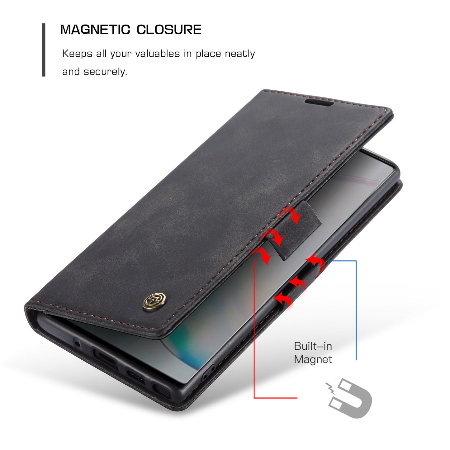 Book Classical Retro Leather Samsung Galaxy Note10 Case Slim Wallet