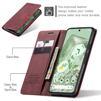 Book Classical Retro Leather Google Pixel 8A Case Slim Wallet Stand