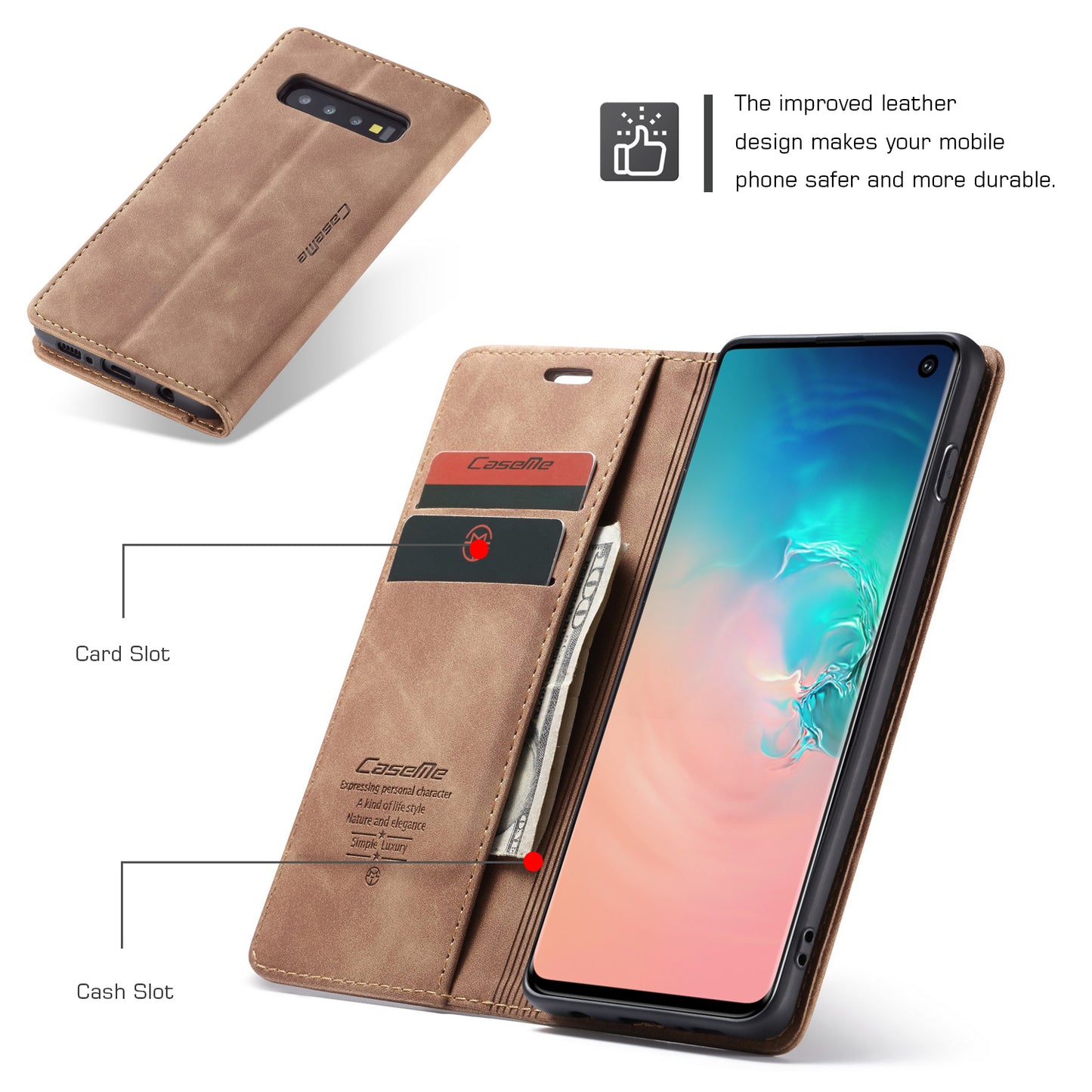 Book Classical Retro Leather Samsung Galaxy S10 Case Slim Wallet