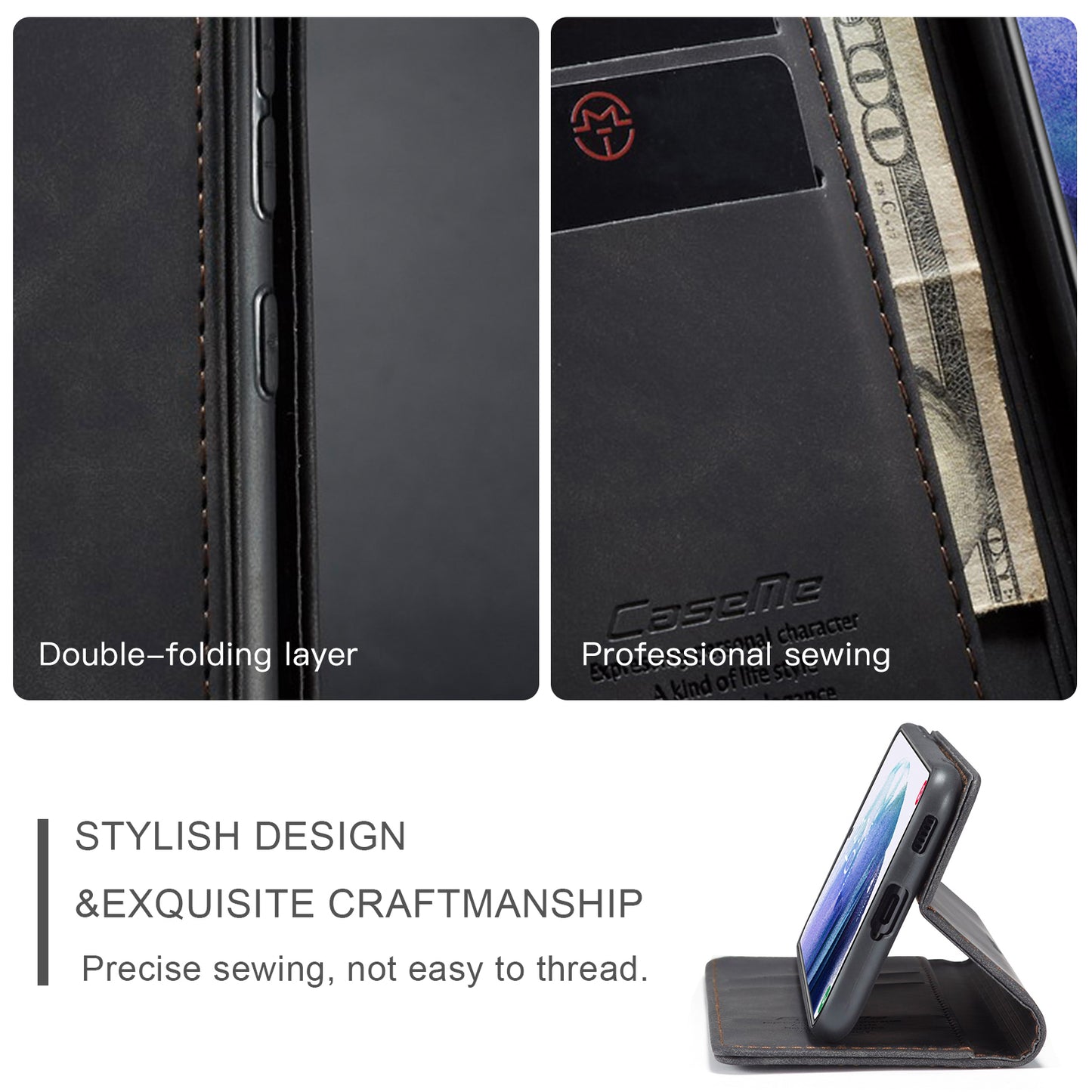 Book Classical Retro Leather Samsung Galaxy S21 FE Case Slim Wallet