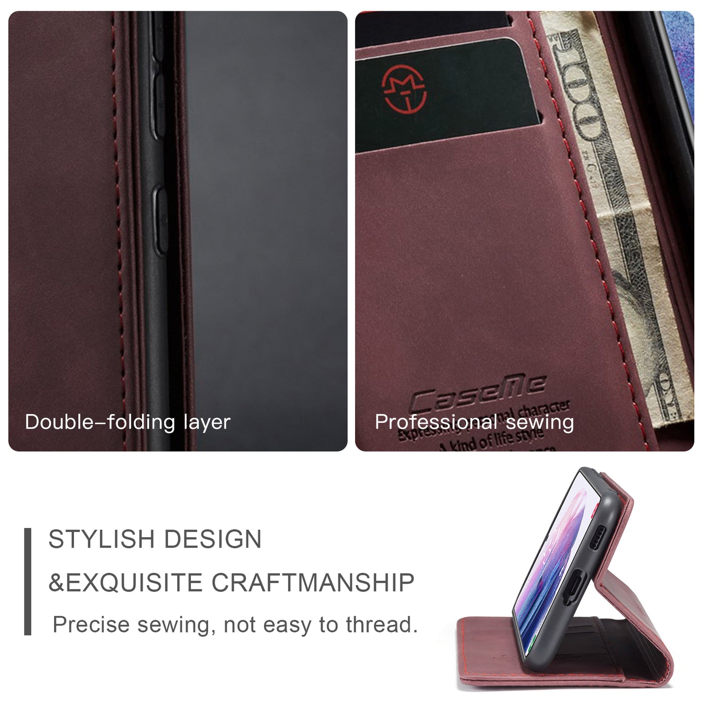 Book Classical Retro Leather Samsung Galaxy S21+ Case Slim Wallet