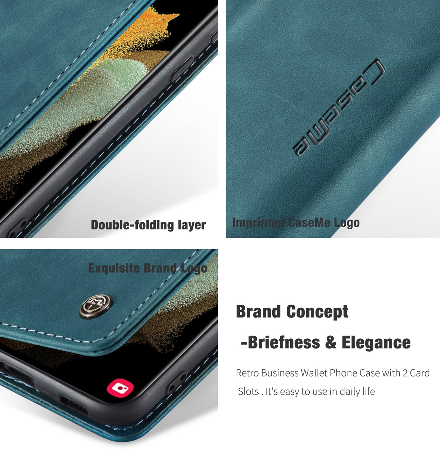 Book Classical Retro Leather Samsung Galaxy S21 Ultra Case Slim Wallet