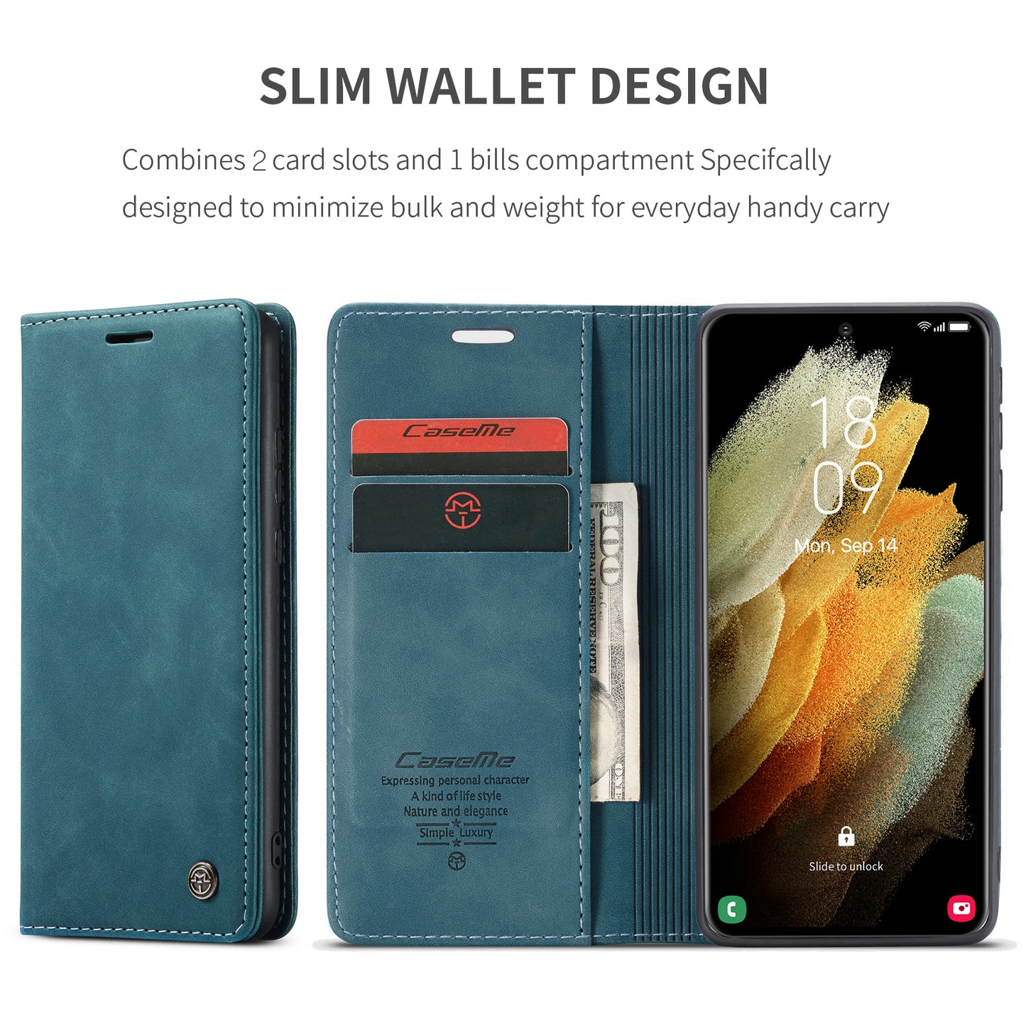 Book Classical Retro Leather Samsung Galaxy S21 Ultra Case Slim Wallet