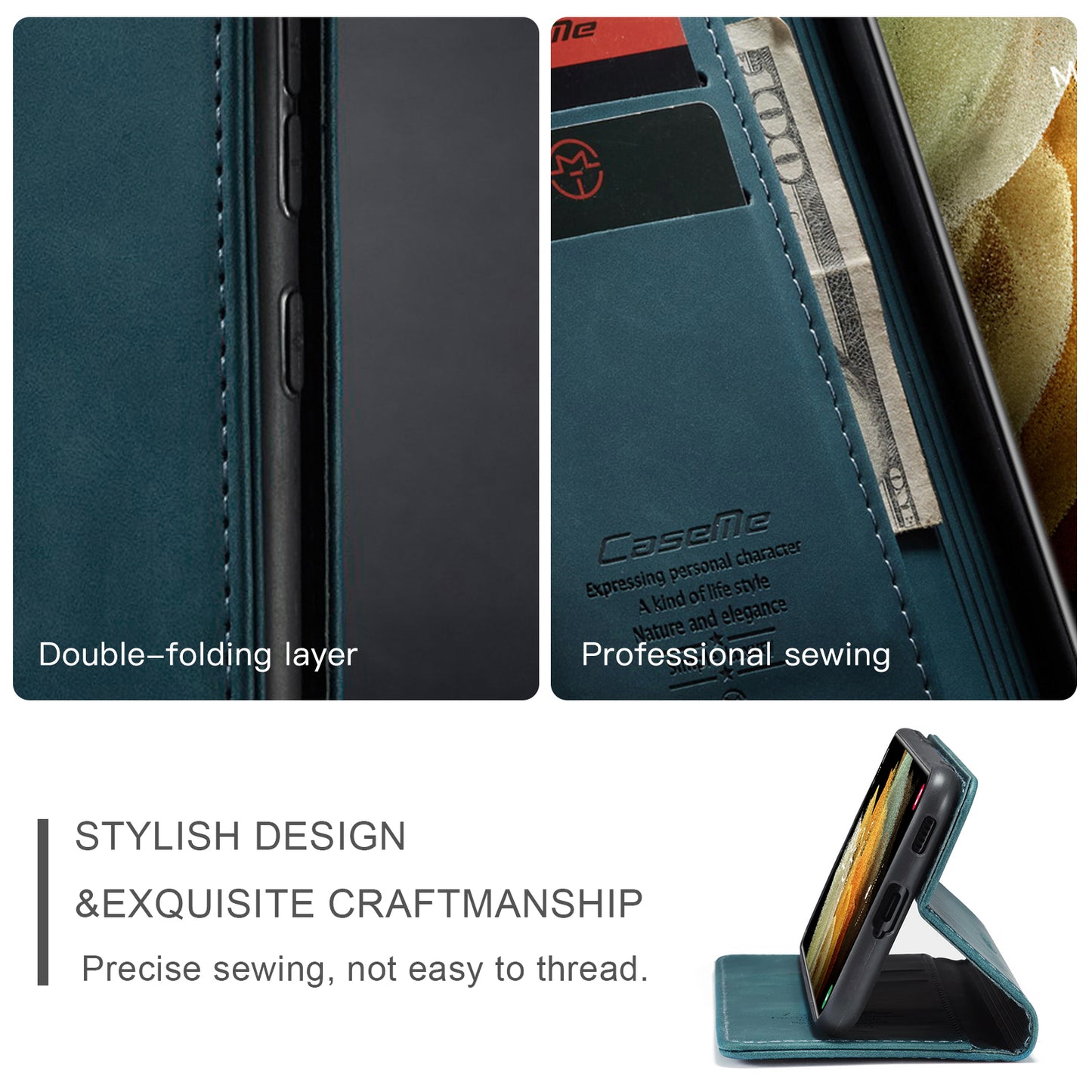 Book Classical Retro Leather Samsung Galaxy S21 Ultra Case Slim Wallet