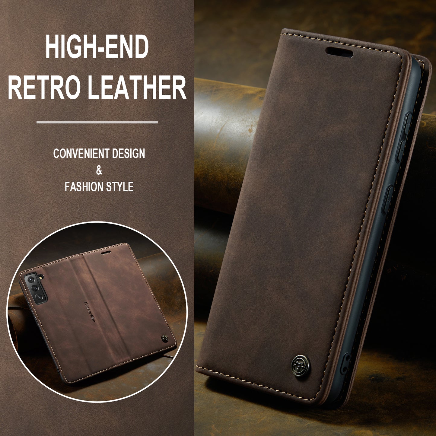 Book Classical Retro Leather Samsung Galaxy S22+ Case Slim Wallet