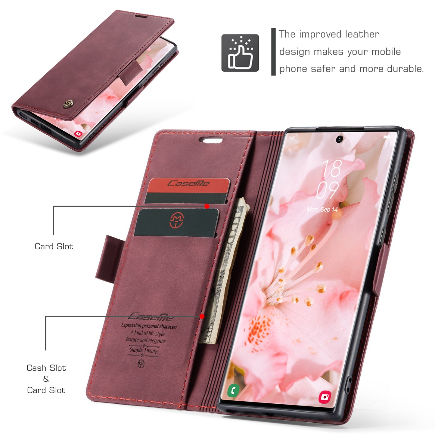 Book Classical Retro Leather Samsung Galaxy S22 Ultra Case Slim Wallet