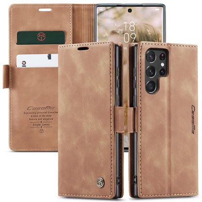 Book Classical Retro Leather Samsung Galaxy S22 Ultra Case Slim Wallet