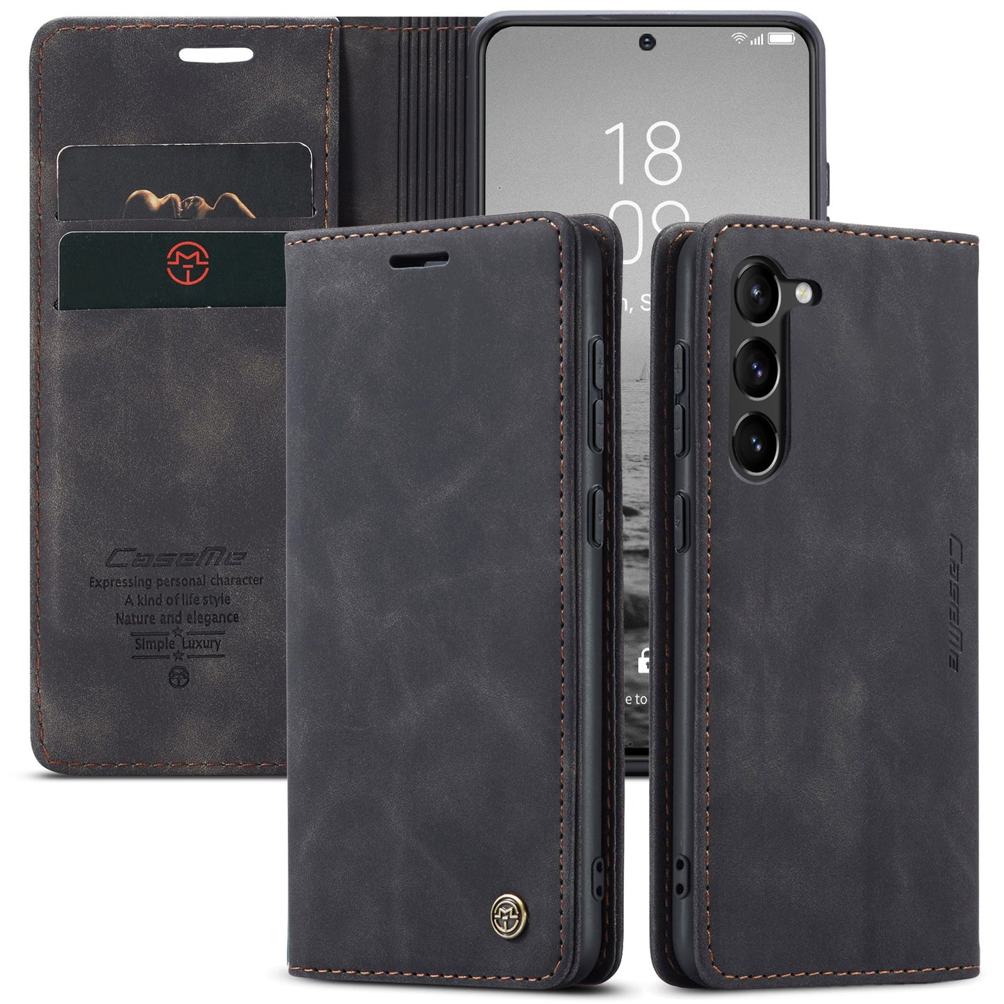 Book Classical Retro Leather Samsung Galaxy S23+ Case Slim Wallet