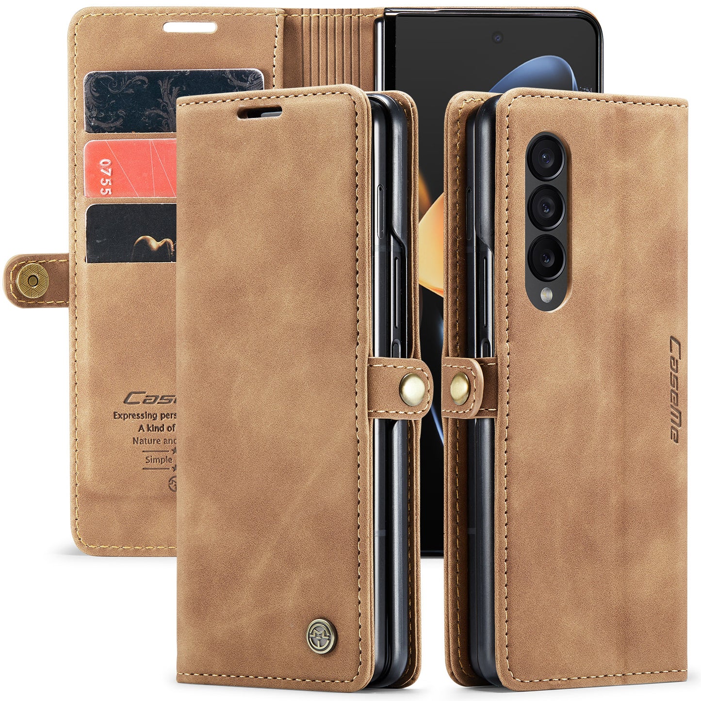 Book Classical Retro Leather Samsung Galaxy Z Fold4 Case Slim Wallet