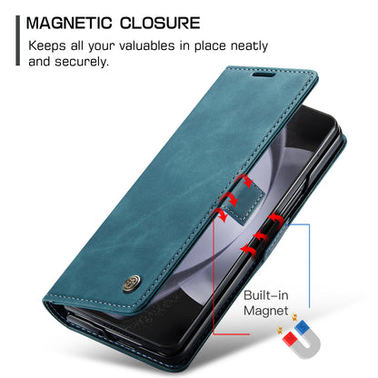 Book Classical Retro Leather Samsung Galaxy Z Fold5 Case Slim Wallet