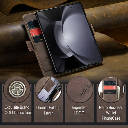 Book Classical Retro Leather Samsung Galaxy Z Fold5 Case Slim Wallet