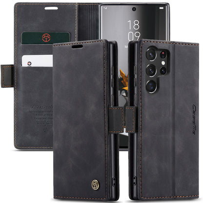 Book Classical Retro Leather Samsung Galaxy S23 Ultra Case Slim Wallet