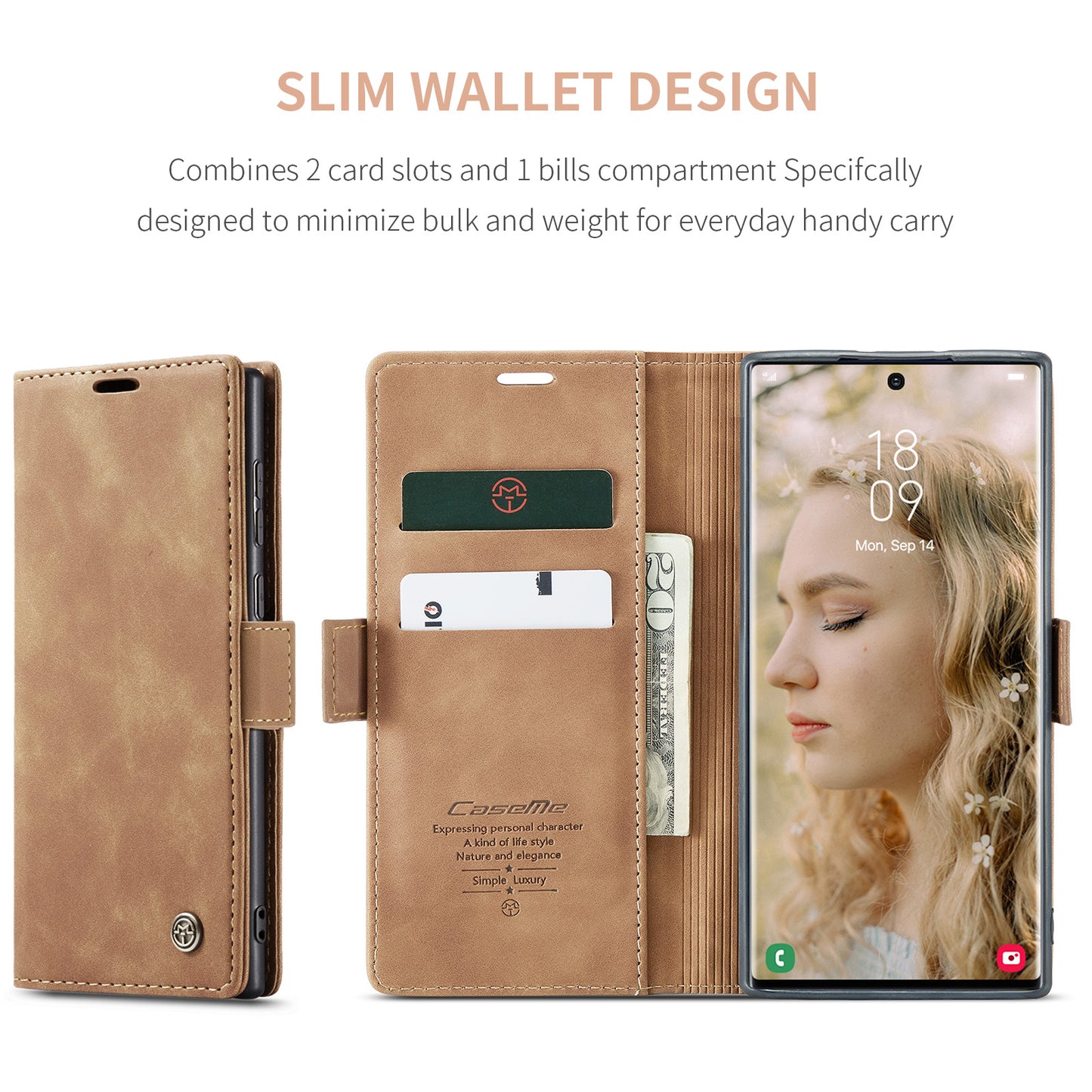 Book Classical Retro Leather Samsung Galaxy S23 Ultra Case Slim Wallet