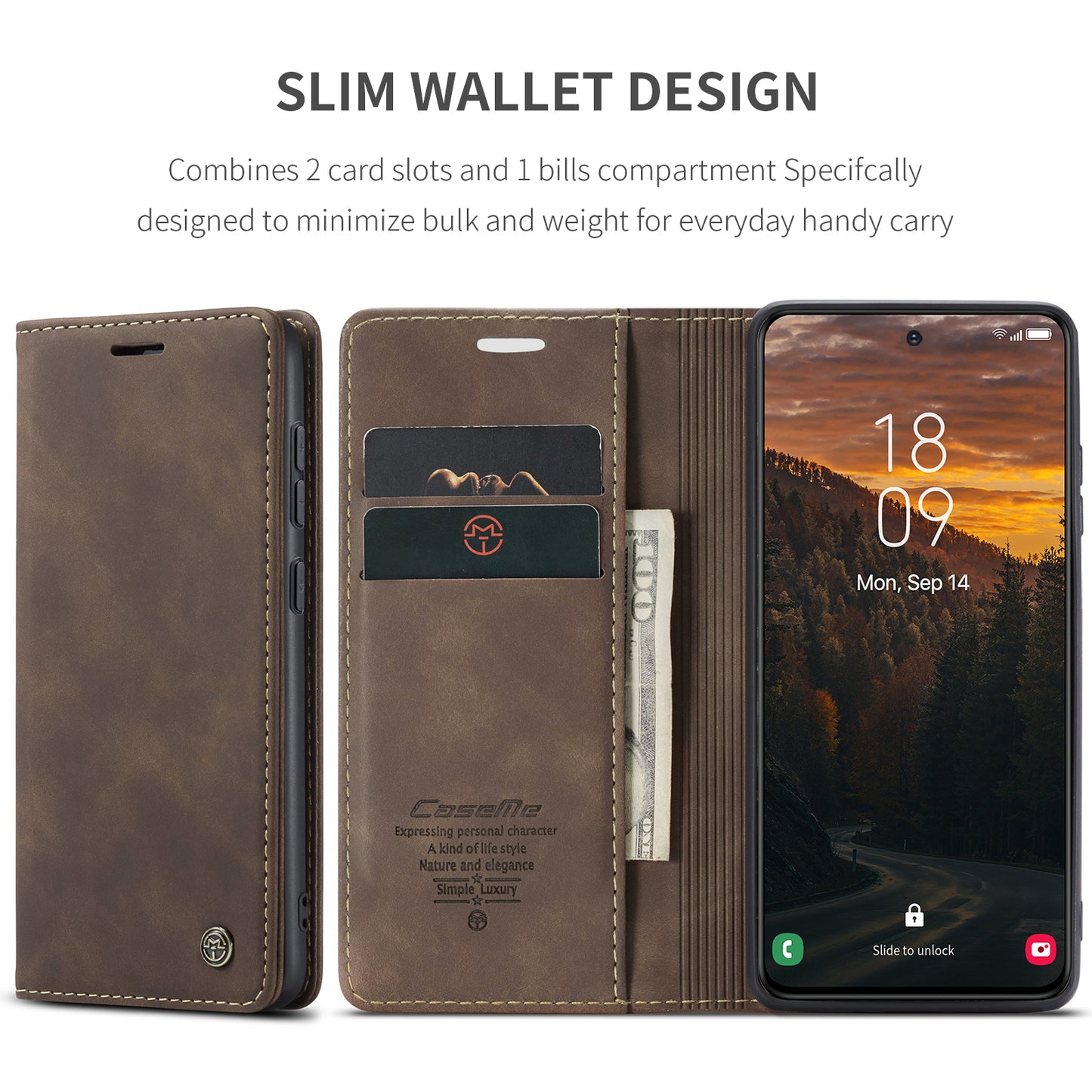 Book Classical Retro Leather Samsung Galaxy S24 Case Slim Wallet