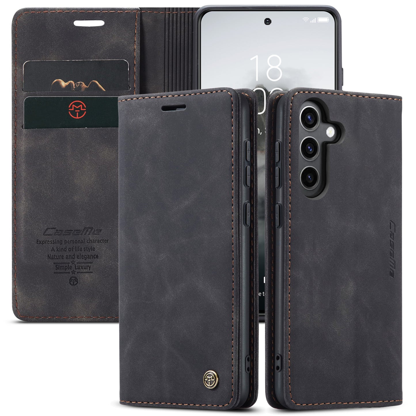 Book Classical Retro Leather Samsung Galaxy S24+ Case Slim Wallet