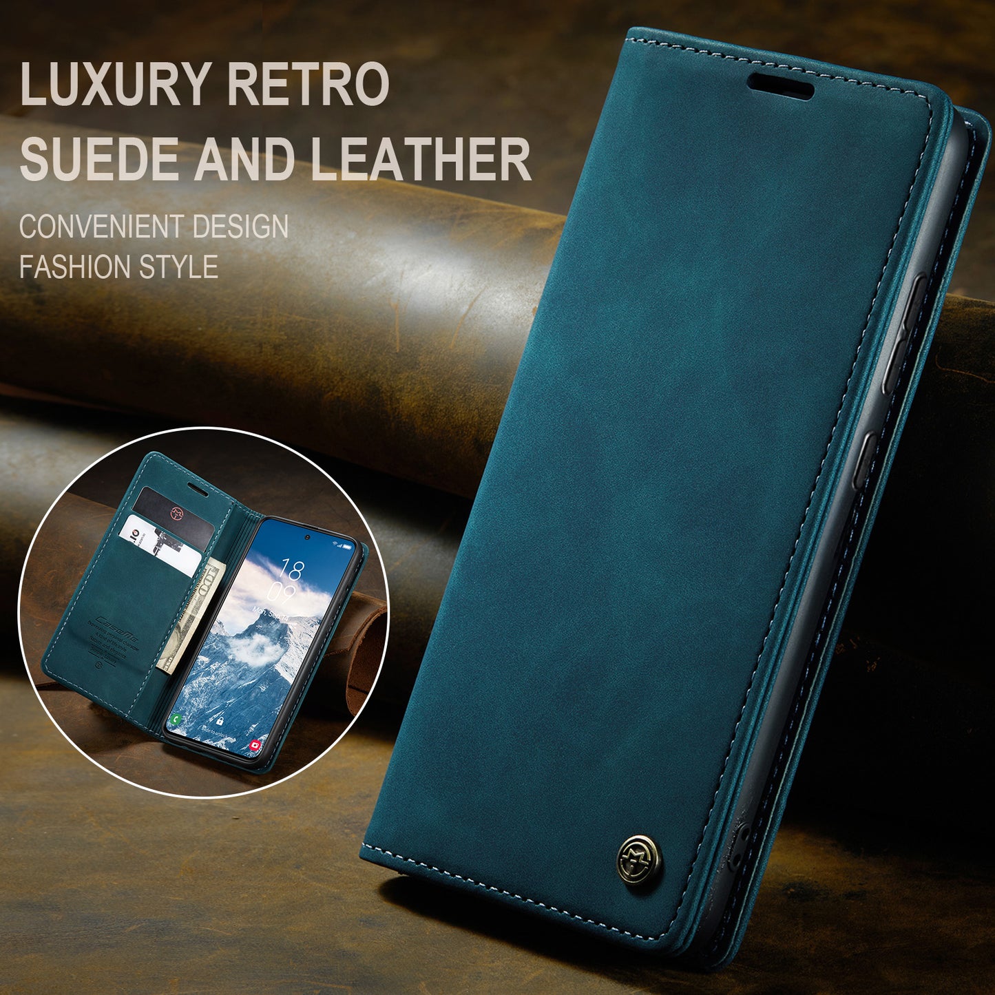 Book Classical Retro Leather Samsung Galaxy S24+ Case Slim Wallet