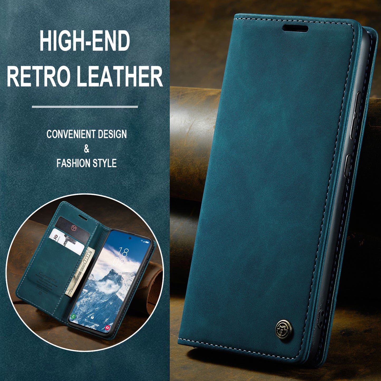 Book Classical Retro Leather Samsung Galaxy S24+ Case Slim Wallet