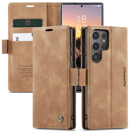 Book Classical Retro Leather Samsung Galaxy S24 Ultra Case Slim Wallet