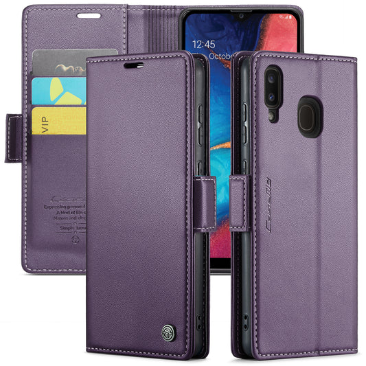 Butterfly Clasp Leather Samsung Galaxy A20 Case Wallet TPU Stand