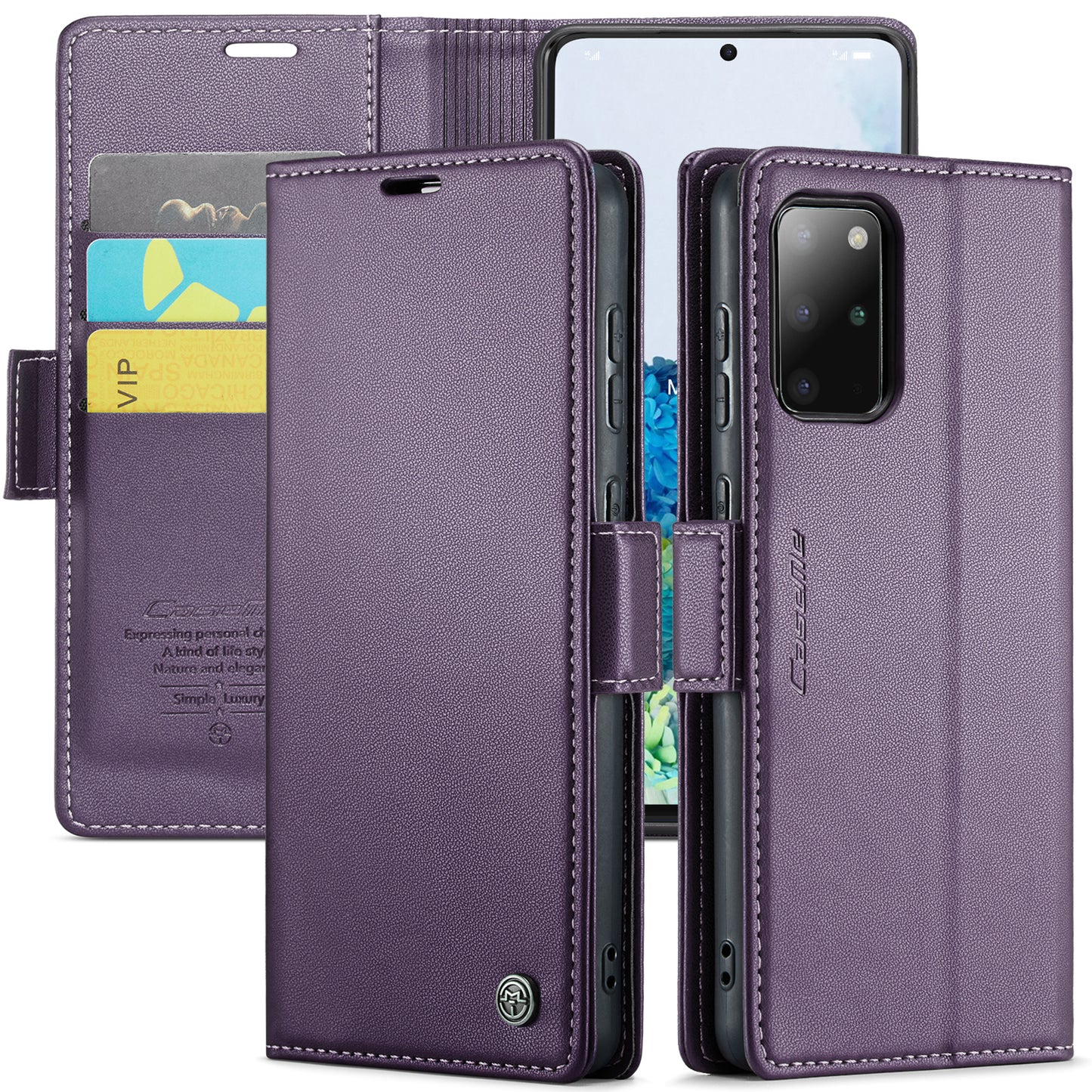 Butterfly Clasp Leather Samsung Galaxy S20+ Case Wallet TPU Stand