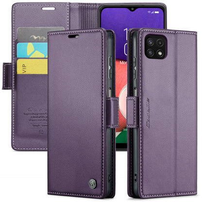 Butterfly Clasp Leather Samsung Galaxy A22 Case Wallet TPU Stand