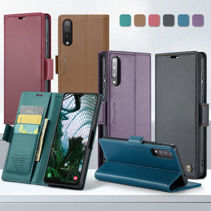 Butterfly Clasp Leather Samsung Galaxy A50s Case Wallet TPU Stand