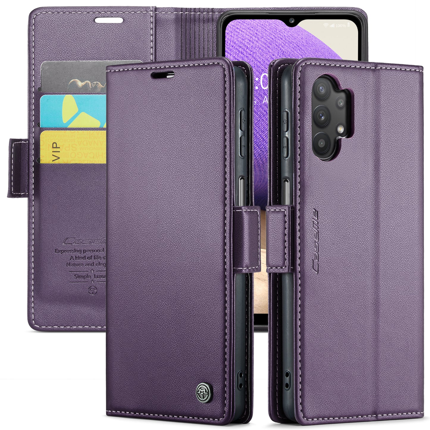 Butterfly Clasp Leather Samsung Galaxy A32 Case Wallet TPU Stand