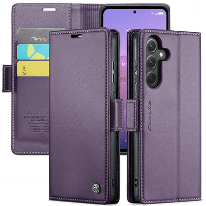 Butterfly Clasp Leather Samsung Galaxy A35 Case Wallet TPU Stand