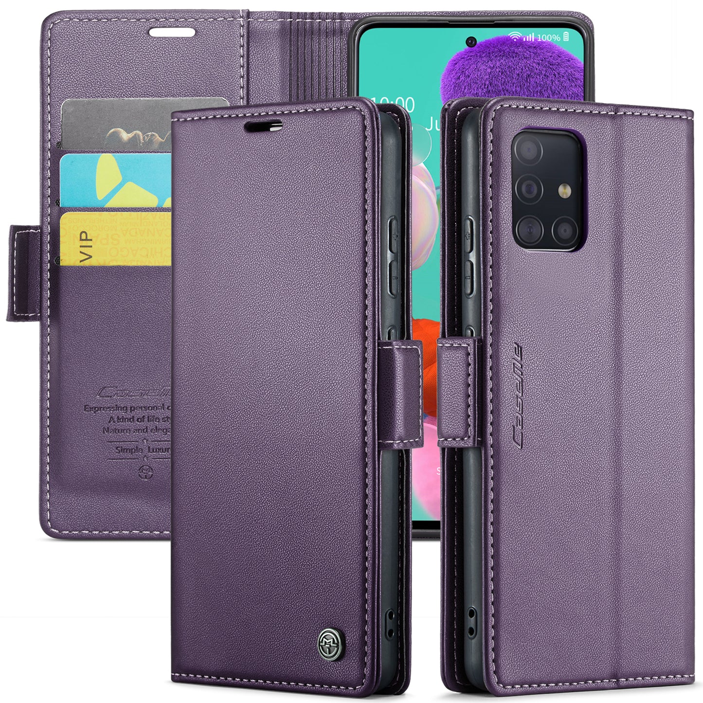 Butterfly Clasp Leather Samsung Galaxy A51 Case Wallet TPU Stand