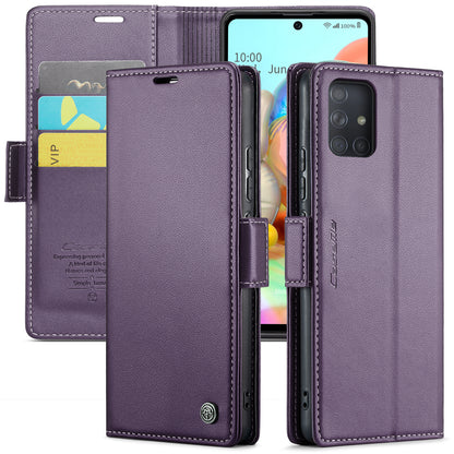 Butterfly Clasp Leather Samsung Galaxy A71 Case Wallet TPU Stand