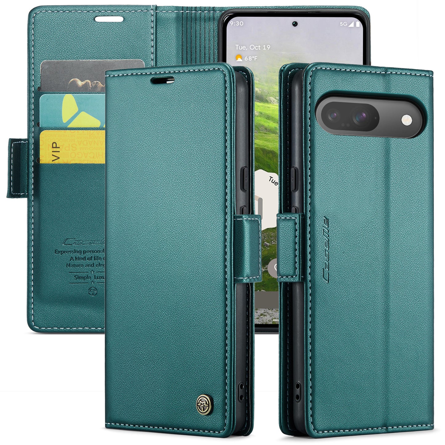 Butterfly Clasp Leather Google Pixel 9 Case Wallet TPU Stand