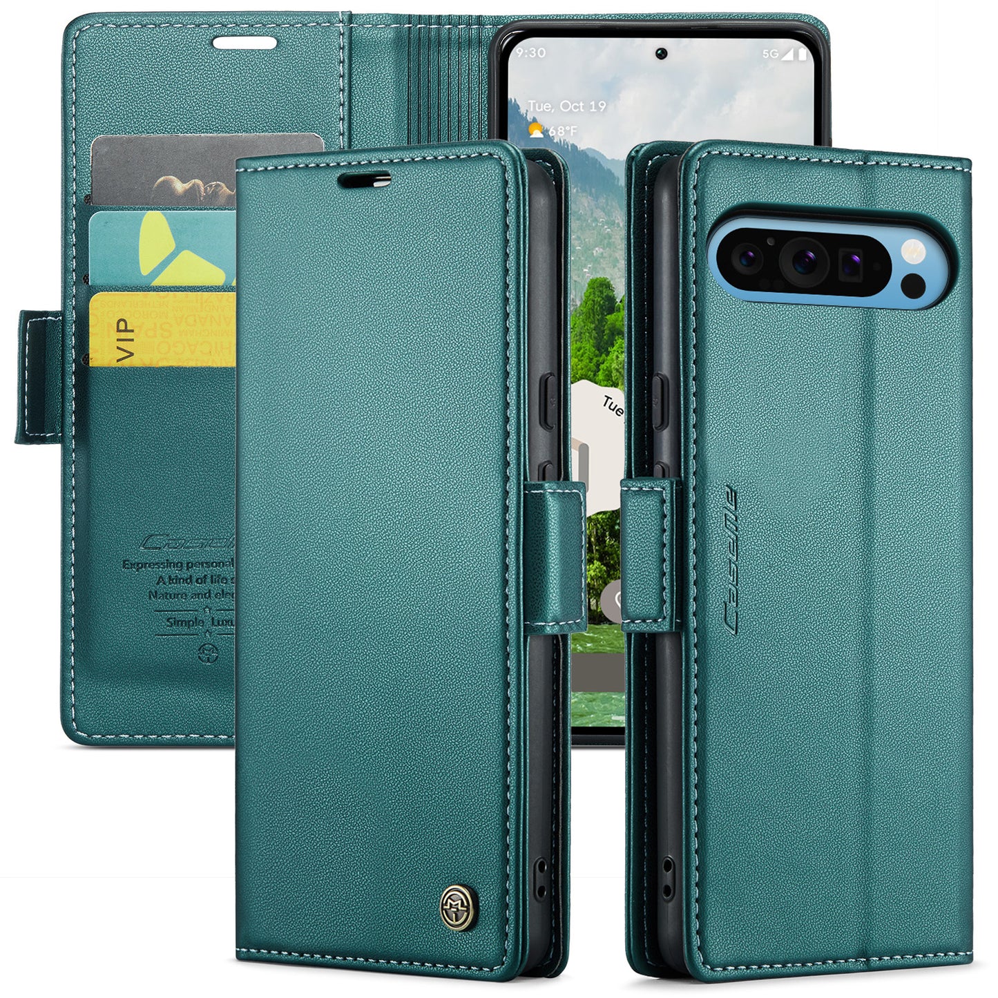 Butterfly Clasp Leather Google Pixel 9 Pro XL Case Wallet TPU Stand