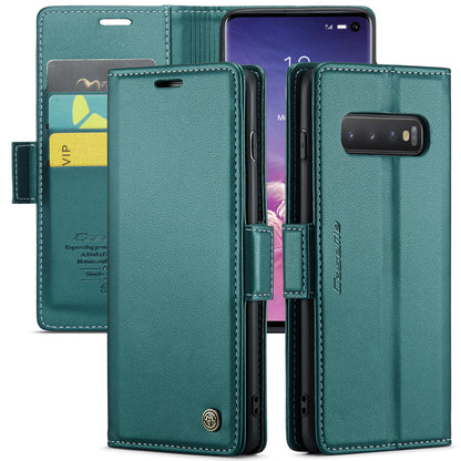 Butterfly Clasp Leather Samsung Galaxy S10 Case Wallet TPU Stand