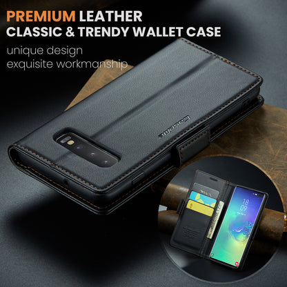 Butterfly Clasp Leather Samsung Galaxy S10+ Case Wallet TPU Stand