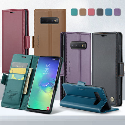 Butterfly Clasp Leather Samsung Galaxy S10+ Case Wallet TPU Stand