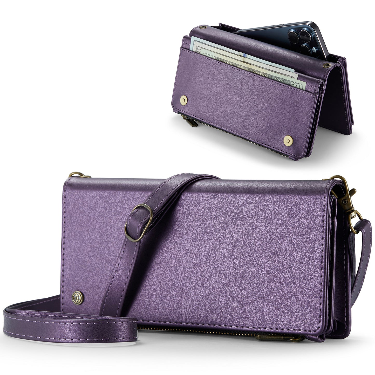 Women Diagonal Strap Samsung Galaxy S24 Bag Cash Card Slots