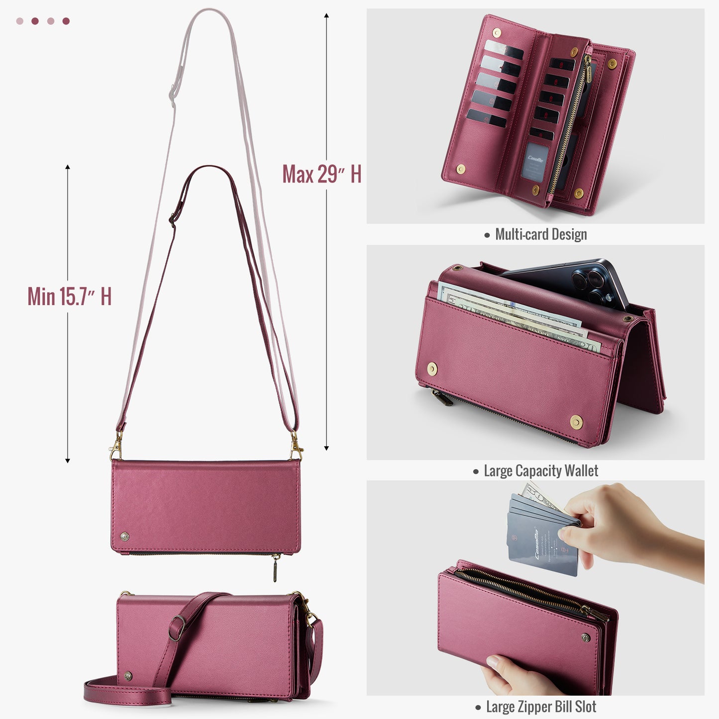 Women Diagonal Strap Samsung Galaxy S22 Bag Cash Card Slots