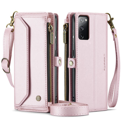 Women Shoulder Bag Galaxy S20 FE Case Card Slots Buckle Pockets