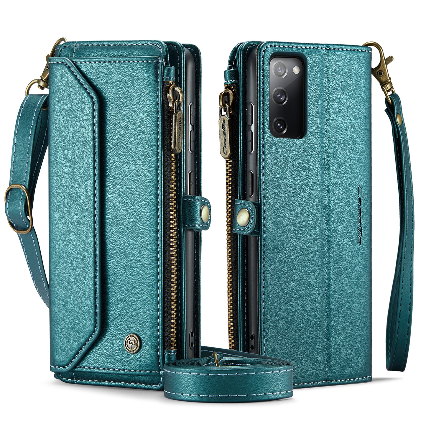 Women Shoulder Bag Galaxy S20 FE Case Card Slots Buckle Pockets