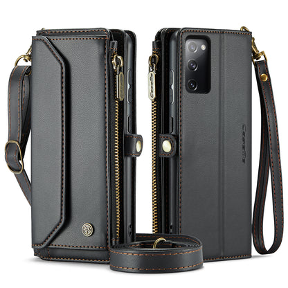 Women Shoulder Bag Galaxy S20 FE Case Card Slots Buckle Pockets