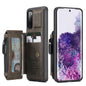 Wrist Strap Leather Card Holder Zipper Samsung Galaxy S20 Case Back