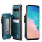 Wrist Strap Leather Card Holder Zipper Samsung Galaxy S10 Case Back