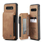 Wrist Strap Leather Card Holder Zipper Samsung Galaxy S10+ Case Back