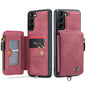 Wrist Strap Leather Card Holder Zipper Samsung Galaxy S23 Case Back