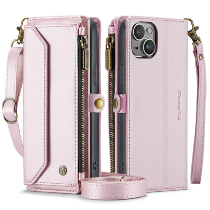 Women Shoulder Bag Apple iPhone 14 Plus Case Card Slots Buckle Pockets