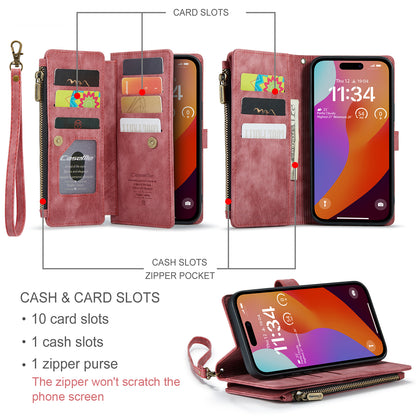 Multi-card Hand Strap iPhone 16 Pro Max Case Double Fold Stand