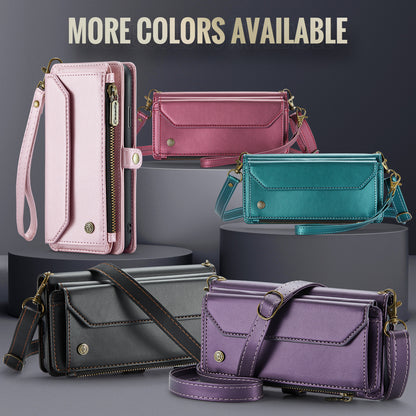 Women Shoulder Bag iPhone 11 Pro Max Case Card Slots Buckle Pockets