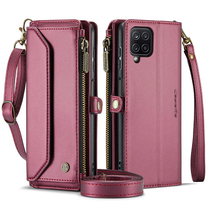 Women Shoulder Bag Samsung Galaxy A12 Case Card Slots Buckle Pockets